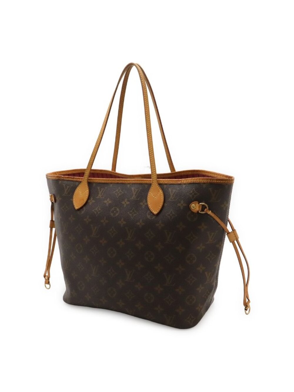 Louis Vuitton Monogram Neverfull MM Tote Shoulder Bag Pivoine Pouch Out of Stock - Picture 2 of 9